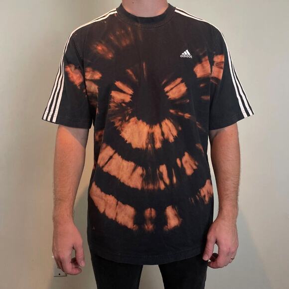 Adidas 3-Stripe Tie-Dye T-Shirt - Picture 1 of 7